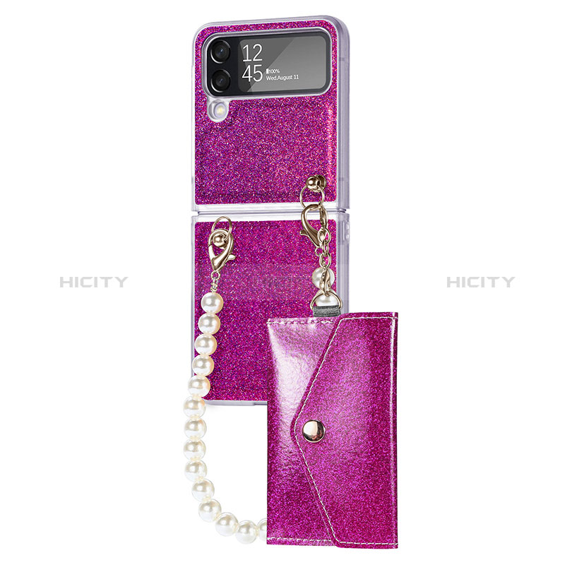 Hard Rigid Plastic Matte Finish Case Back Cover P08 for Samsung Galaxy Z Flip4 5G Purple