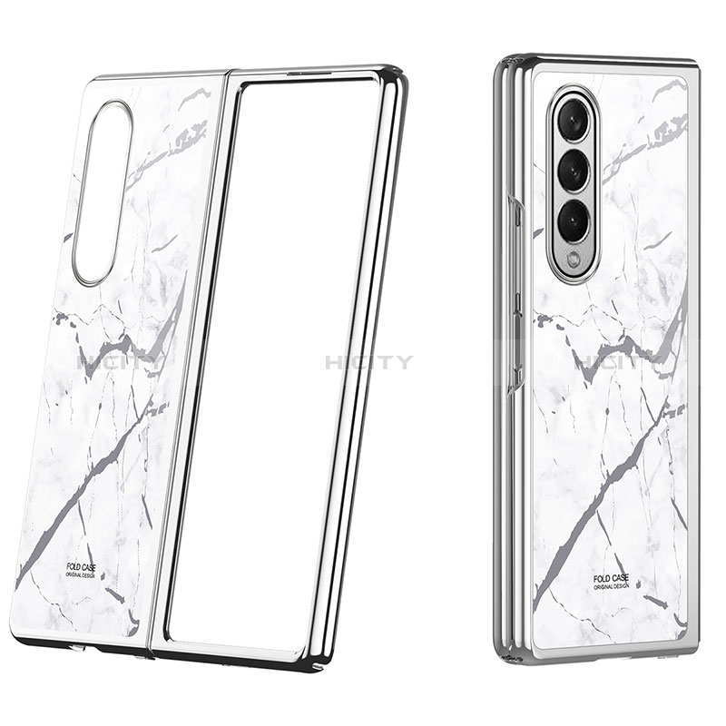 Hard Rigid Plastic Matte Finish Case Back Cover P08 for Samsung Galaxy Z Fold4 5G White