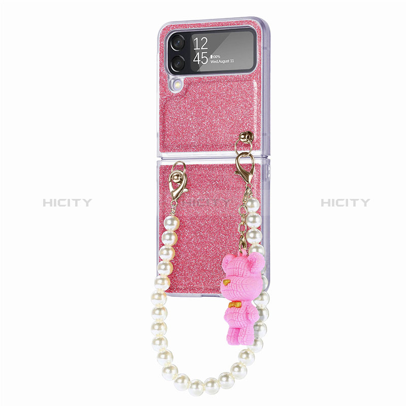 Hard Rigid Plastic Matte Finish Case Back Cover P09 for Samsung Galaxy Z Flip4 5G Rose Gold