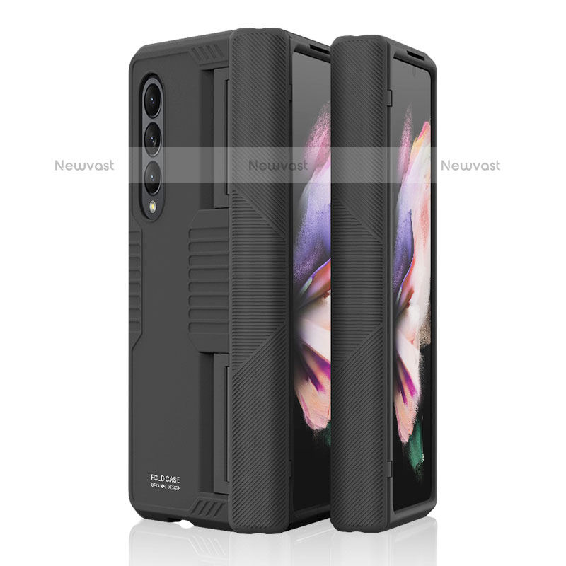 Hard Rigid Plastic Matte Finish Case Back Cover P09 for Samsung Galaxy Z Fold3 5G Black