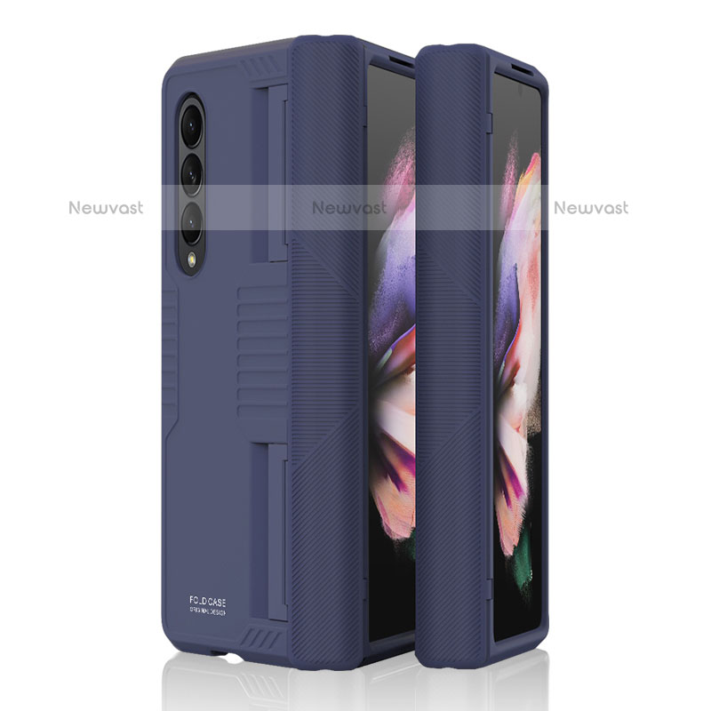 Hard Rigid Plastic Matte Finish Case Back Cover P09 for Samsung Galaxy Z Fold3 5G Blue