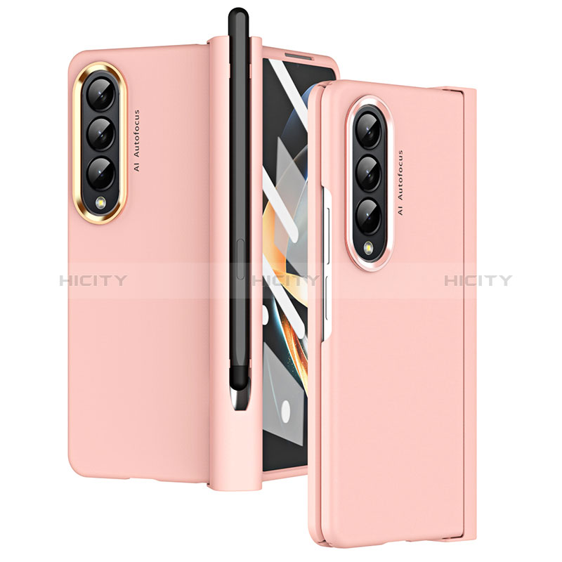 Hard Rigid Plastic Matte Finish Case Back Cover R07 for Samsung Galaxy Z Fold4 5G Rose Gold