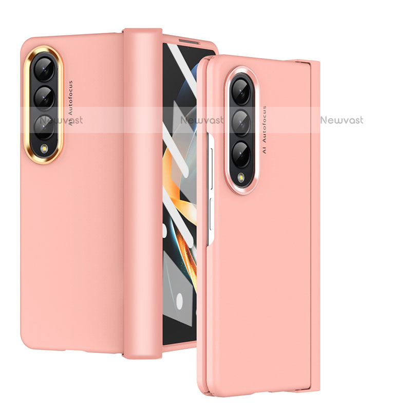 Hard Rigid Plastic Matte Finish Case Back Cover R08 for Samsung Galaxy Z Fold3 5G Rose Gold