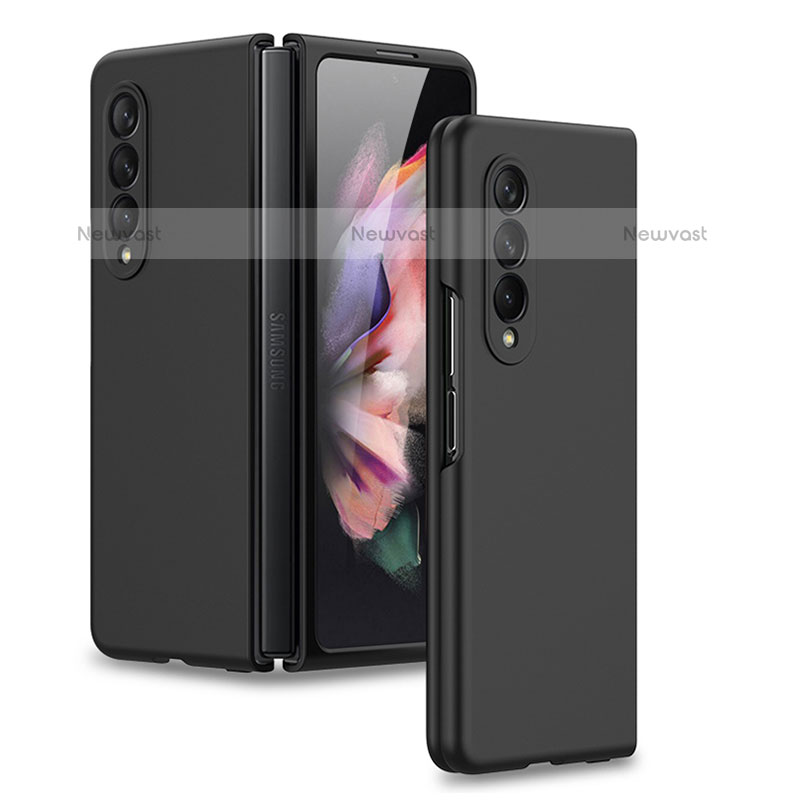 Hard Rigid Plastic Matte Finish Case Back Cover R09 for Samsung Galaxy Z Fold3 5G Black