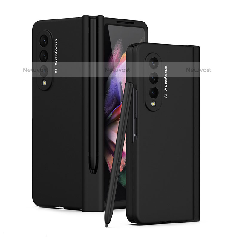 Hard Rigid Plastic Matte Finish Case Back Cover T01 for Samsung Galaxy Z Fold3 5G Black