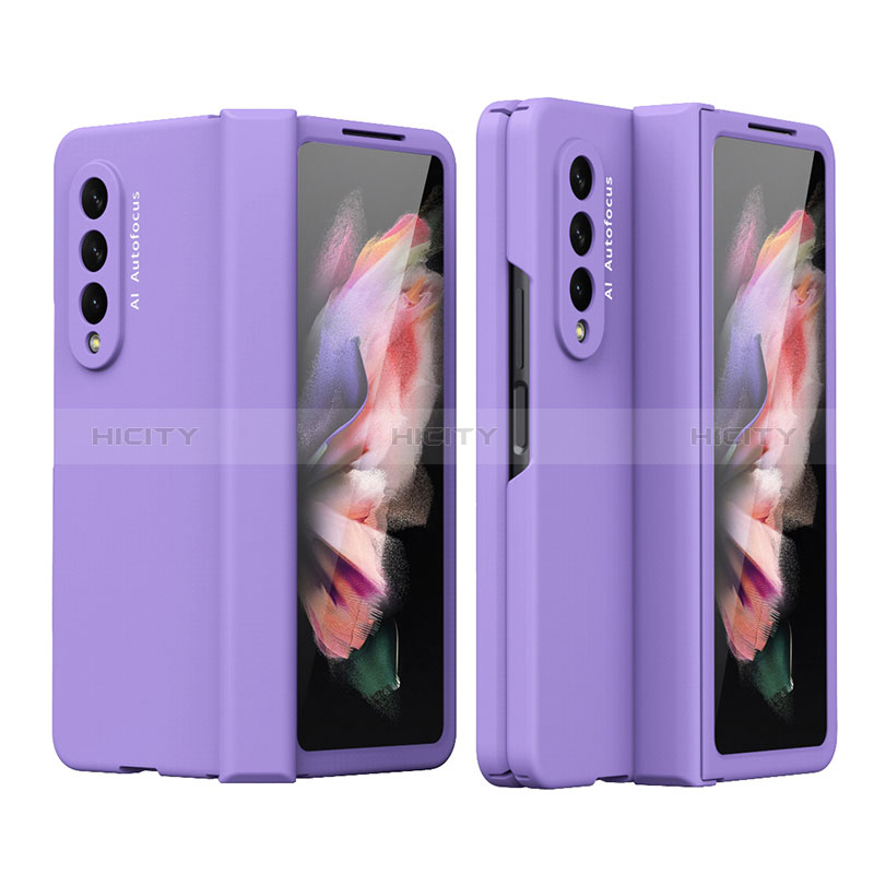 Hard Rigid Plastic Matte Finish Case Back Cover T02 for Samsung Galaxy Z Fold4 5G Purple