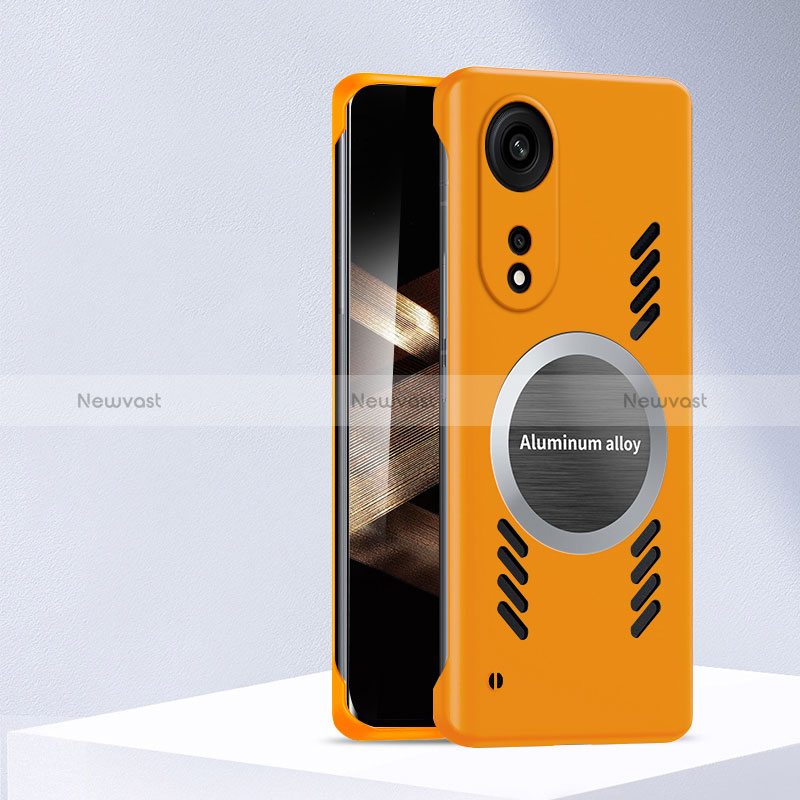 Hard Rigid Plastic Matte Finish Case Back Cover with Mag-Safe Magnetic for Huawei Honor X5 Plus Orange