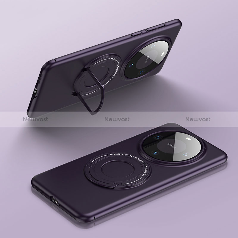 Hard Rigid Plastic Matte Finish Case Back Cover with Mag-Safe Magnetic for Huawei Mate 60 Pro+ Plus Purple