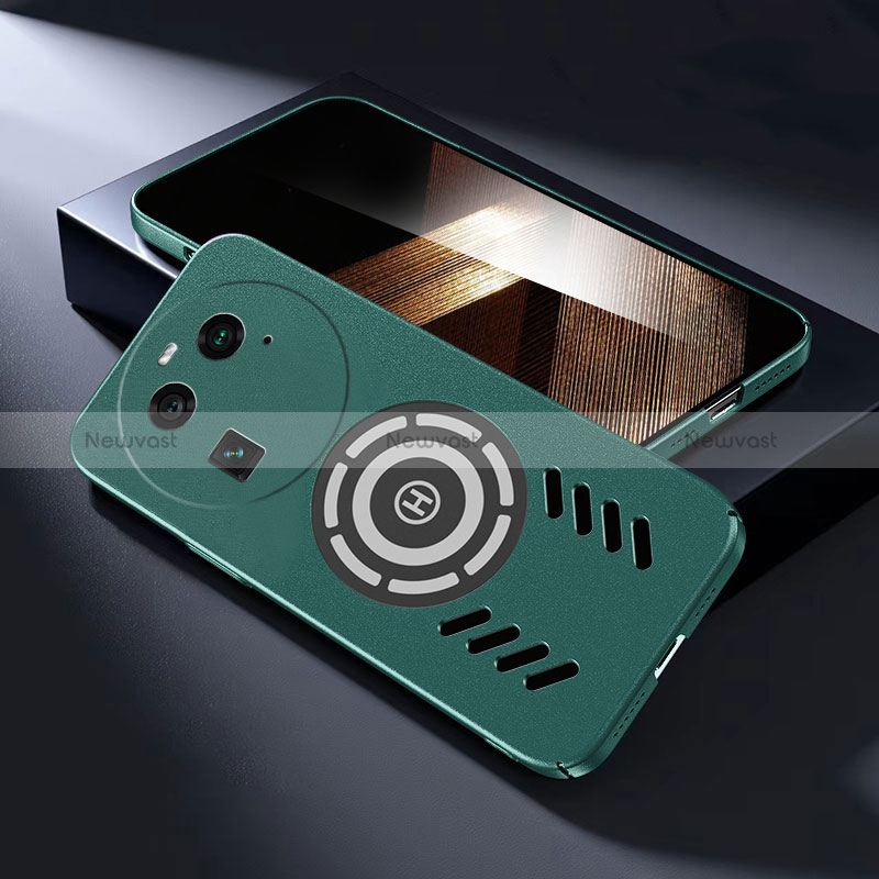 Hard Rigid Plastic Matte Finish Case Back Cover with Mag-Safe Magnetic for Oppo Find X6 5G Green