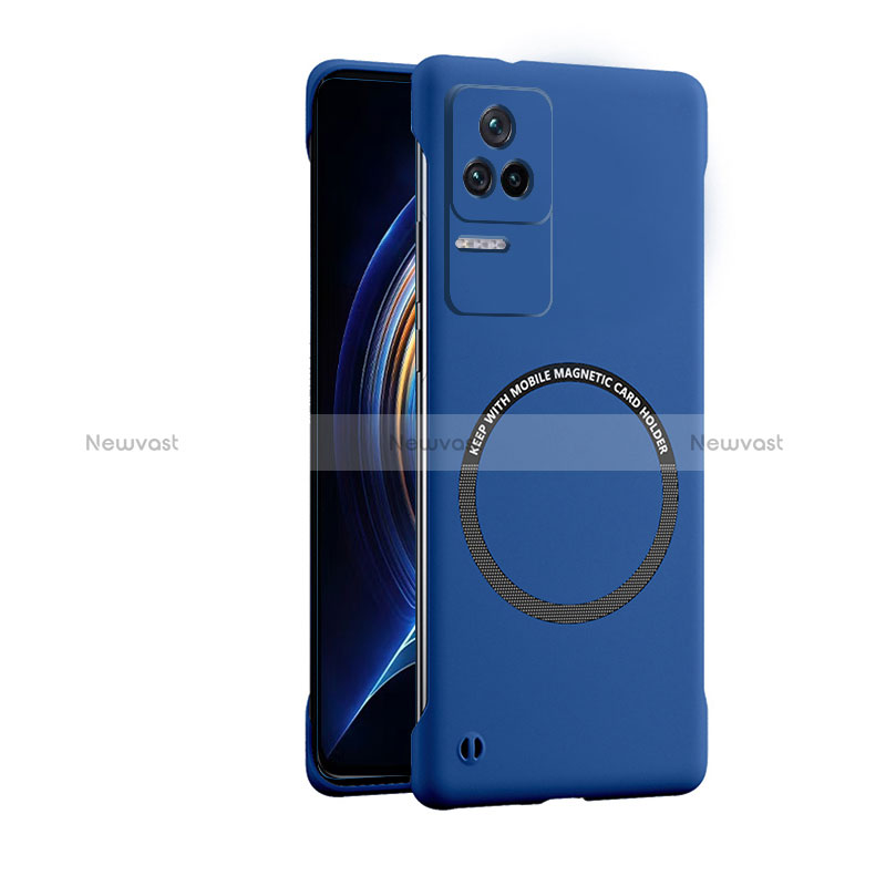 Hard Rigid Plastic Matte Finish Case Back Cover with Mag-Safe Magnetic for Xiaomi Redmi K50 5G Blue