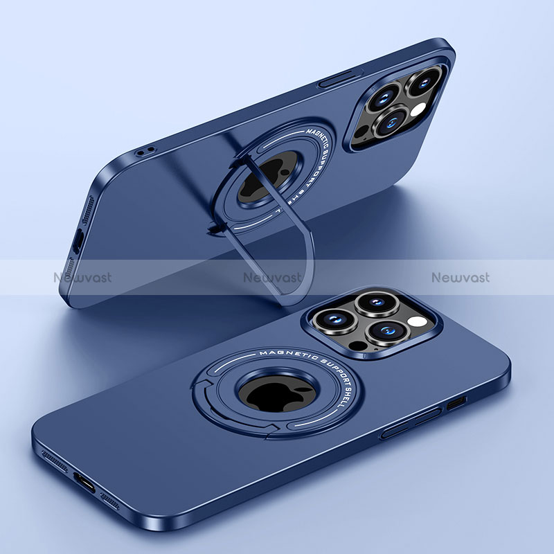 Hard Rigid Plastic Matte Finish Case Back Cover with Mag-Safe Magnetic JB1 for Apple iPhone 15 Pro Blue
