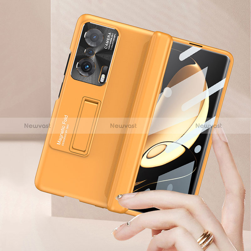 Hard Rigid Plastic Matte Finish Case Back Cover with Stand AC2 for Huawei Honor Magic V 5G