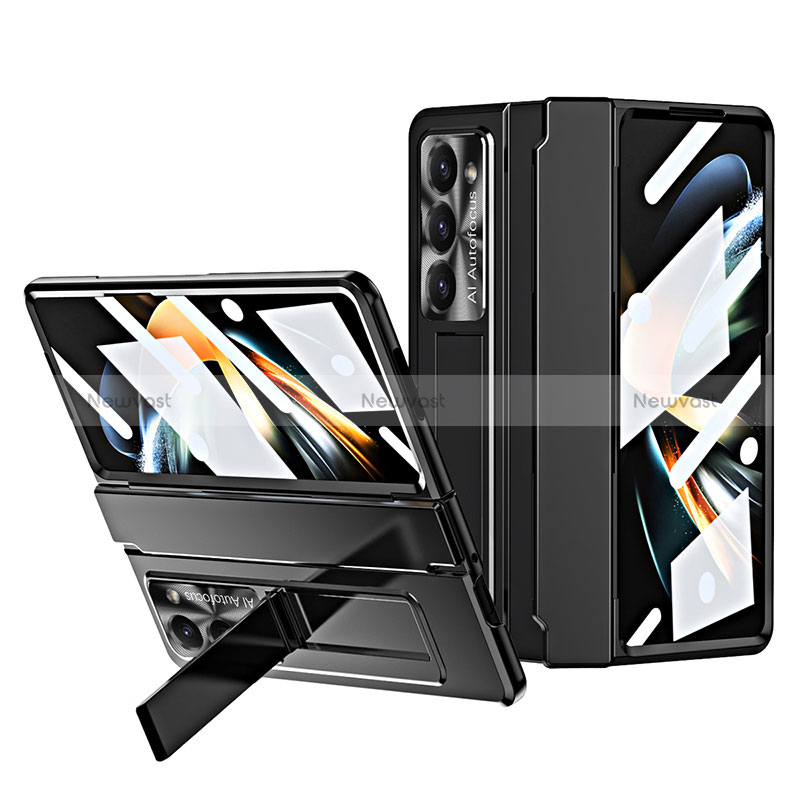 Hard Rigid Plastic Matte Finish Case Back Cover with Stand ZL3 for Samsung Galaxy Z Fold5 5G