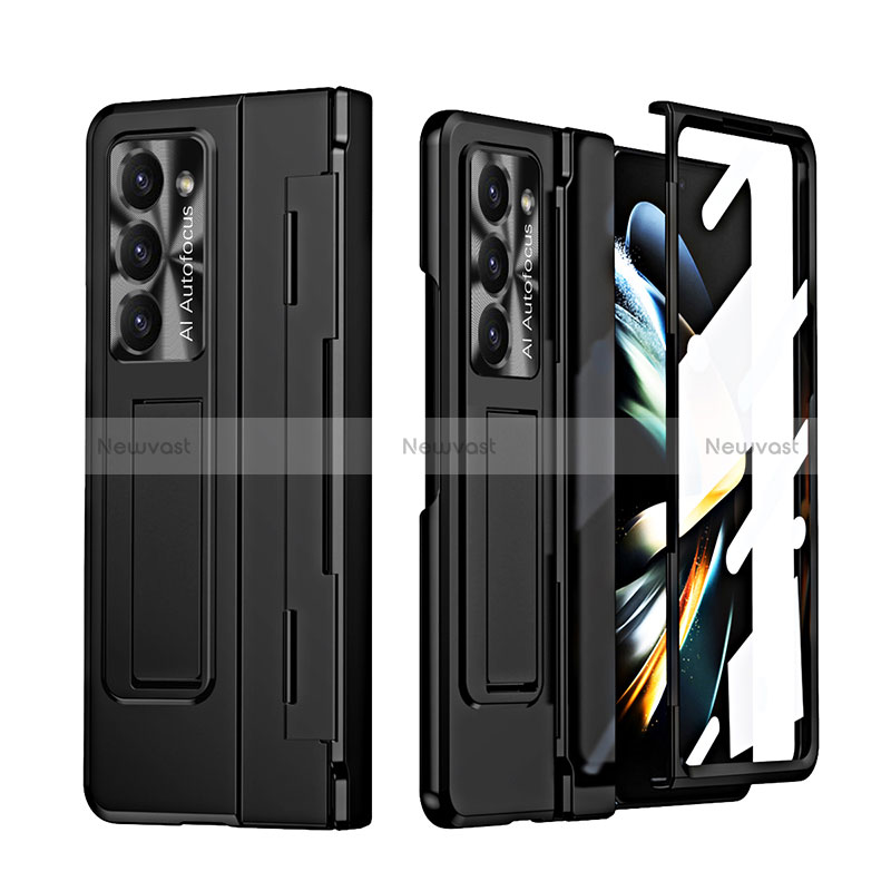 Hard Rigid Plastic Matte Finish Case Back Cover with Stand ZL3 for Samsung Galaxy Z Fold5 5G