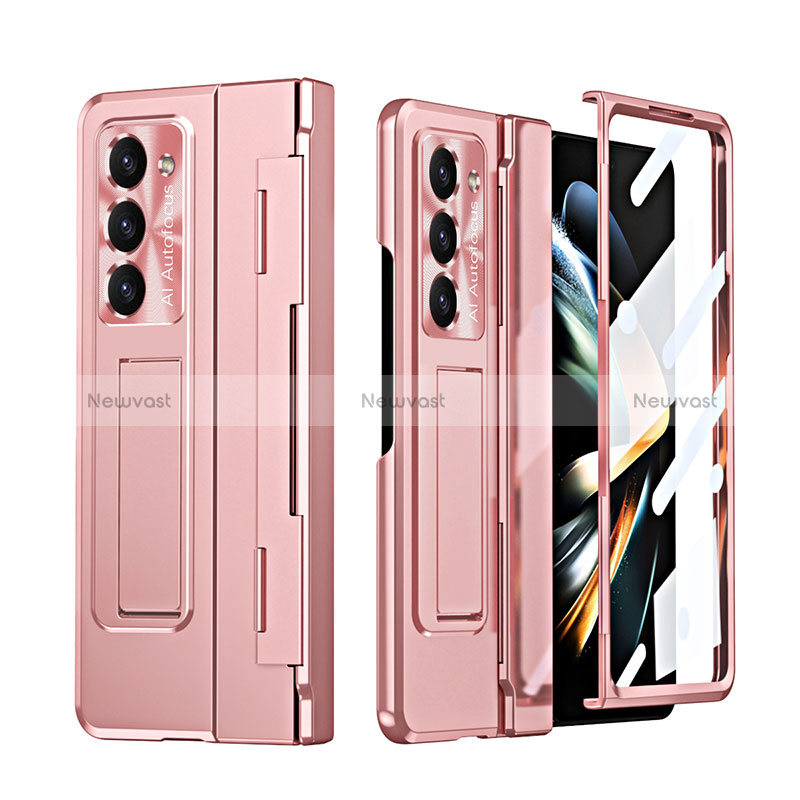 Hard Rigid Plastic Matte Finish Case Back Cover with Stand ZL3 for Samsung Galaxy Z Fold5 5G