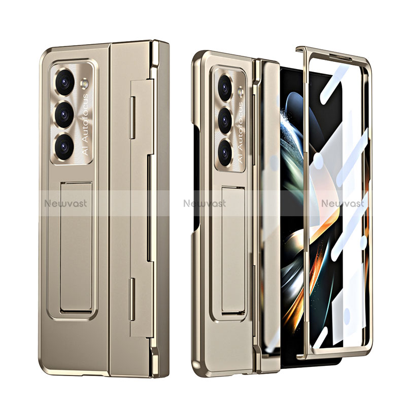 Hard Rigid Plastic Matte Finish Case Back Cover with Stand ZL3 for Samsung Galaxy Z Fold5 5G