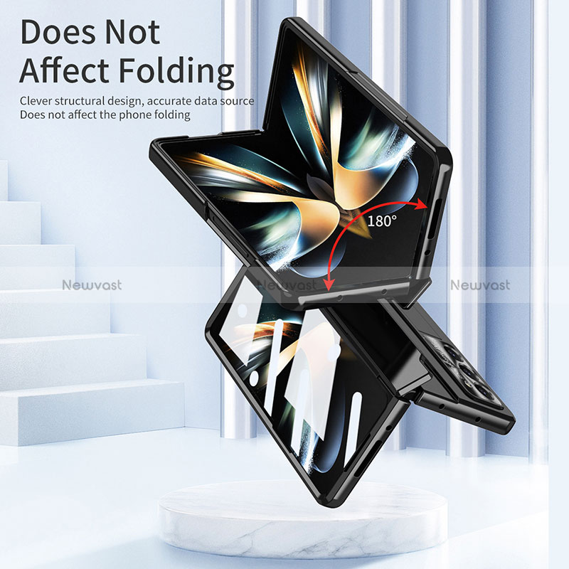 Hard Rigid Plastic Matte Finish Case Back Cover with Stand ZL3 for Samsung Galaxy Z Fold5 5G