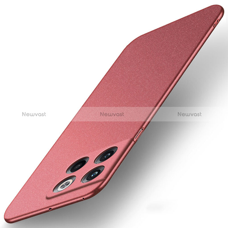 Hard Rigid Plastic Matte Finish Case Back Cover YK1 for OnePlus 10T 5G Red