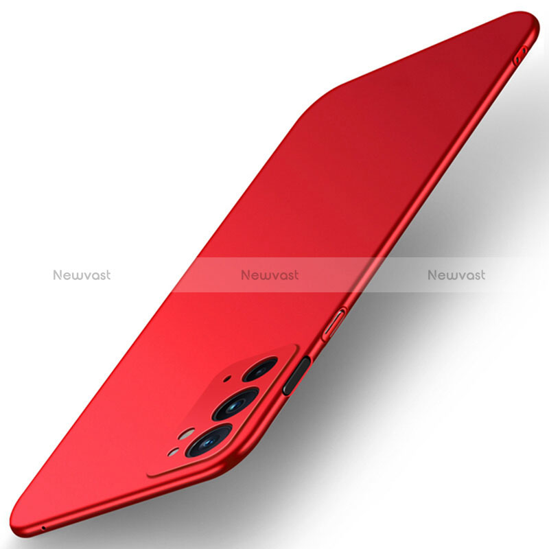 Hard Rigid Plastic Matte Finish Case Back Cover YK1 for OnePlus 9RT 5G Red