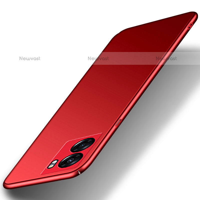 Hard Rigid Plastic Matte Finish Case Back Cover YK1 for OnePlus Nord N300 5G Red