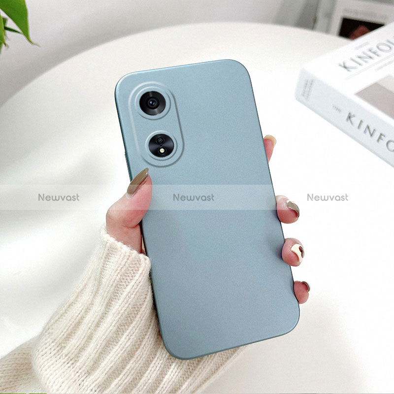 Hard Rigid Plastic Matte Finish Case Back Cover YK1 for Oppo A1 5G Sky Blue