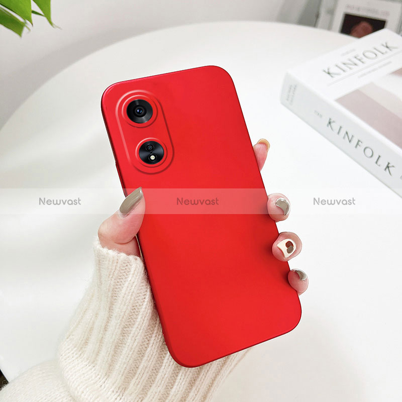 Hard Rigid Plastic Matte Finish Case Back Cover YK1 for Oppo A1x 5G Red