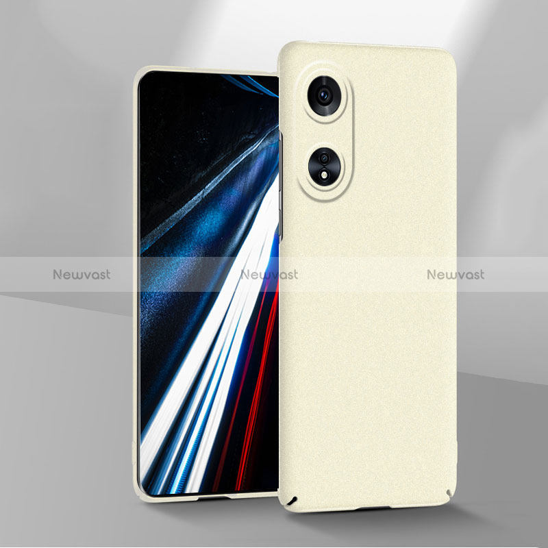 Hard Rigid Plastic Matte Finish Case Back Cover YK1 for Oppo A38 White