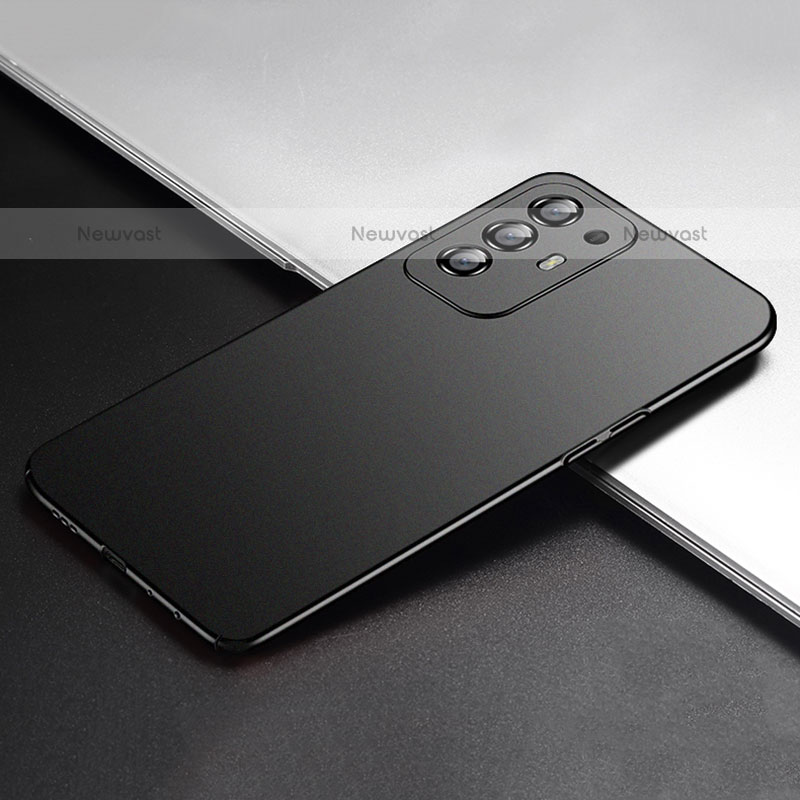 Hard Rigid Plastic Matte Finish Case Back Cover YK1 for Oppo A95 5G Black