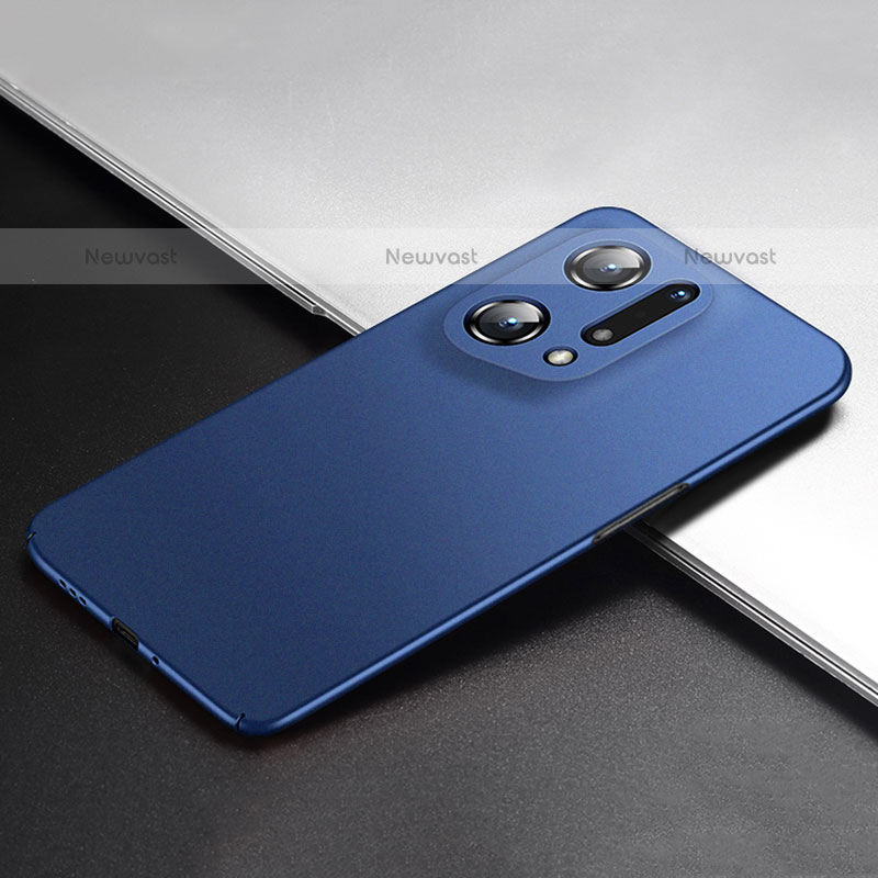 Hard Rigid Plastic Matte Finish Case Back Cover YK1 for Oppo Find X5 Pro 5G Blue