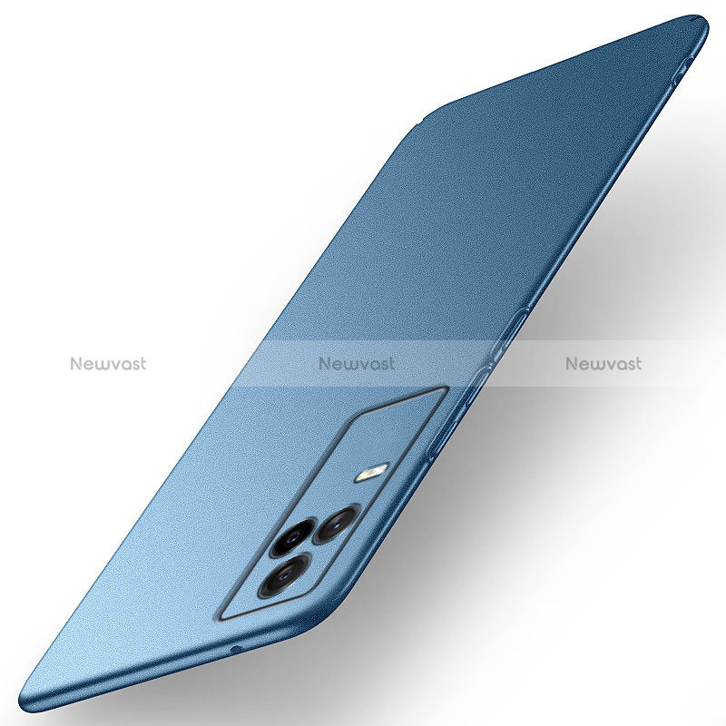 Hard Rigid Plastic Matte Finish Case Back Cover YK1 for Vivo iQOO 7 5G Blue