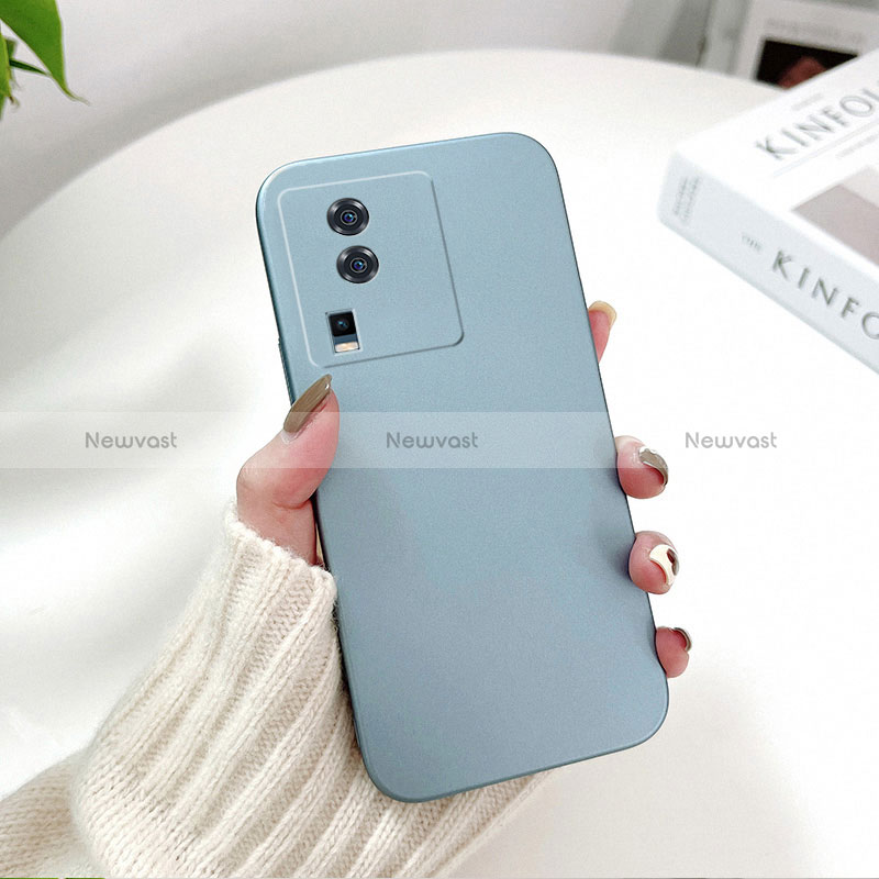 Hard Rigid Plastic Matte Finish Case Back Cover YK1 for Vivo iQOO Neo7 5G Sky Blue