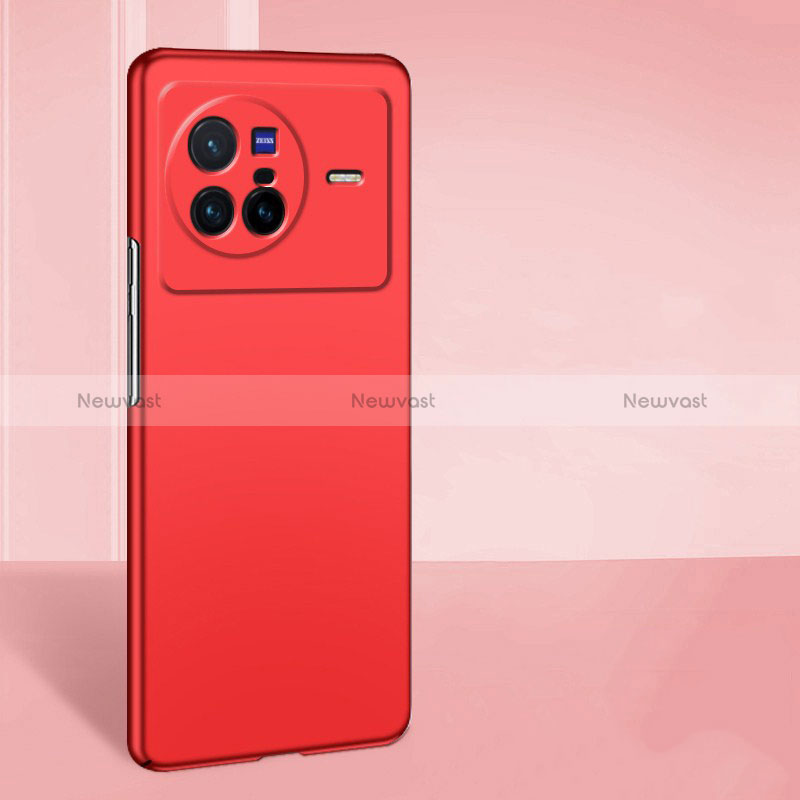 Hard Rigid Plastic Matte Finish Case Back Cover YK1 for Vivo X80 5G Red