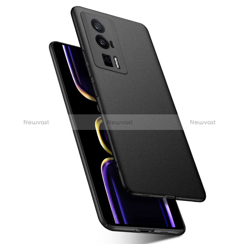 Hard Rigid Plastic Matte Finish Case Back Cover YK1 for Xiaomi Poco F5 Pro 5G Black