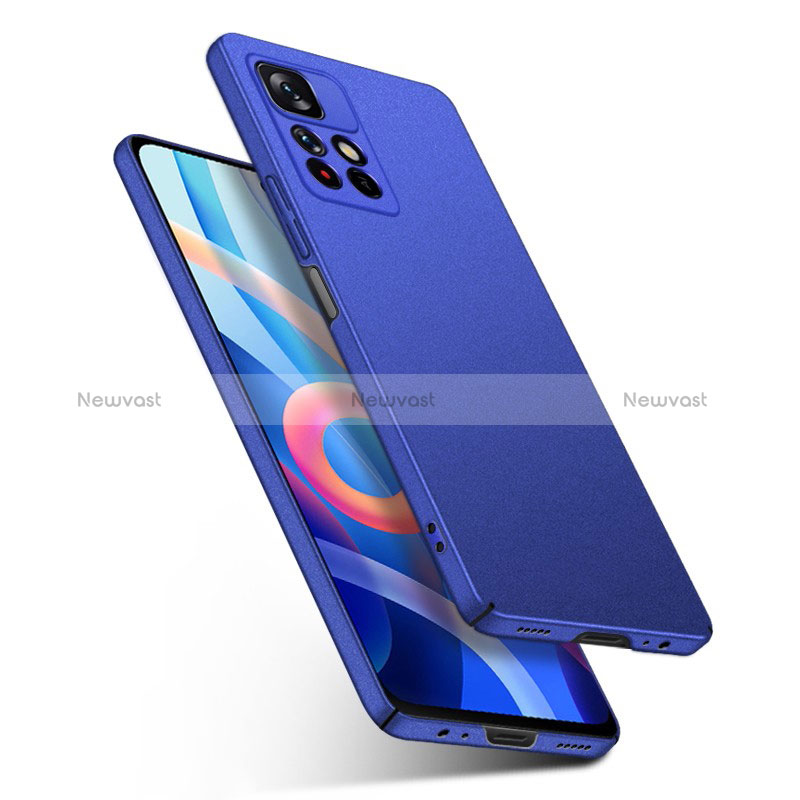 Hard Rigid Plastic Matte Finish Case Back Cover YK1 for Xiaomi Redmi Note 11 5G Blue