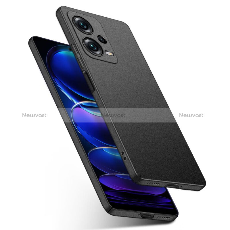 Hard Rigid Plastic Matte Finish Case Back Cover YK1 for Xiaomi Redmi Note 12 Pro+ Plus 5G Black