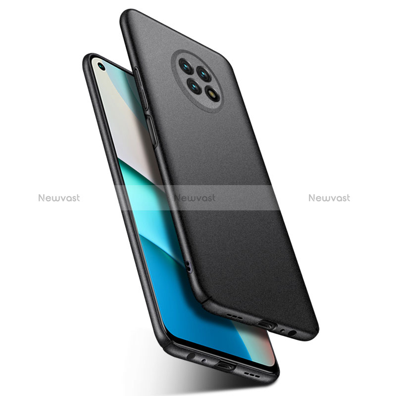 Hard Rigid Plastic Matte Finish Case Back Cover YK1 for Xiaomi Redmi Note 9 5G Black