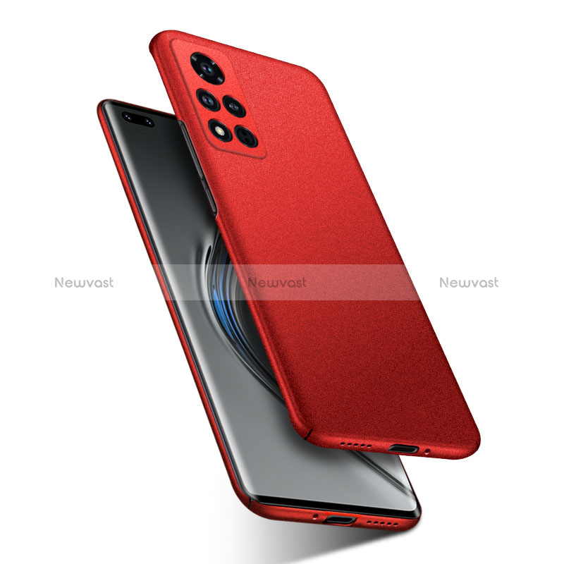 Hard Rigid Plastic Matte Finish Case Back Cover YK2 for Huawei Honor V40 5G Red