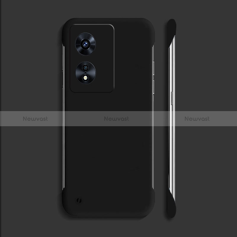 Hard Rigid Plastic Matte Finish Case Back Cover YK2 for Oppo A1 5G Black