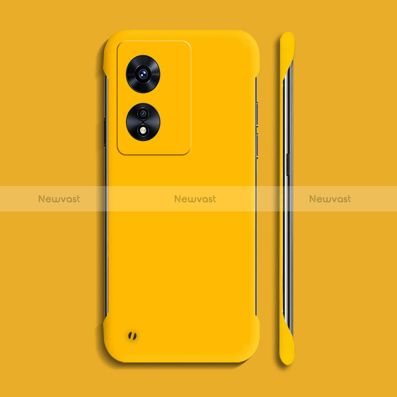 Hard Rigid Plastic Matte Finish Case Back Cover YK2 for Oppo A1x 5G Yellow