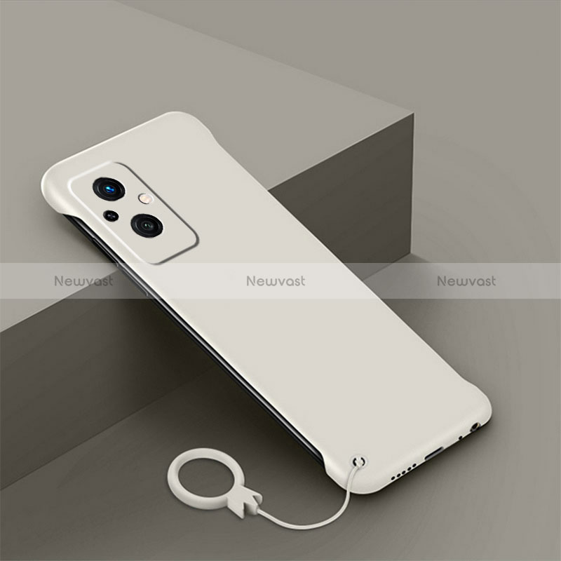 Hard Rigid Plastic Matte Finish Case Back Cover YK2 for Oppo A96 5G White