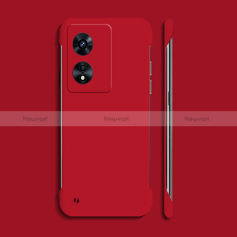 Hard Rigid Plastic Matte Finish Case Back Cover YK2 for Oppo A97 5G Red