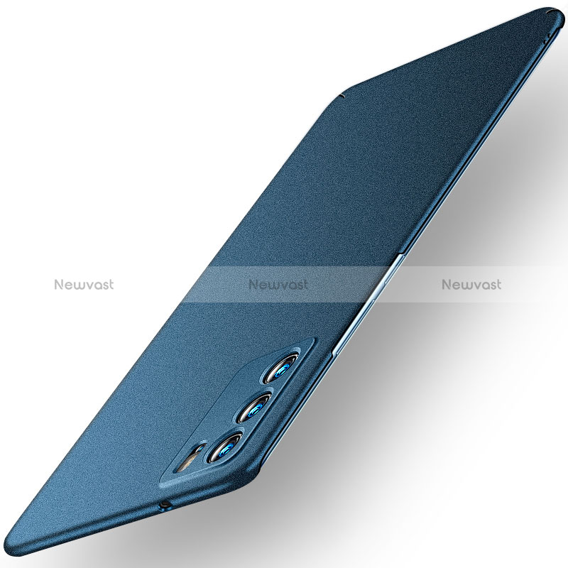 Hard Rigid Plastic Matte Finish Case Back Cover YK2 for Oppo Reno6 Pro 5G India Blue