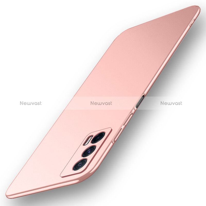 Hard Rigid Plastic Matte Finish Case Back Cover YK2 for Vivo iQOO 7 India 5G Pink