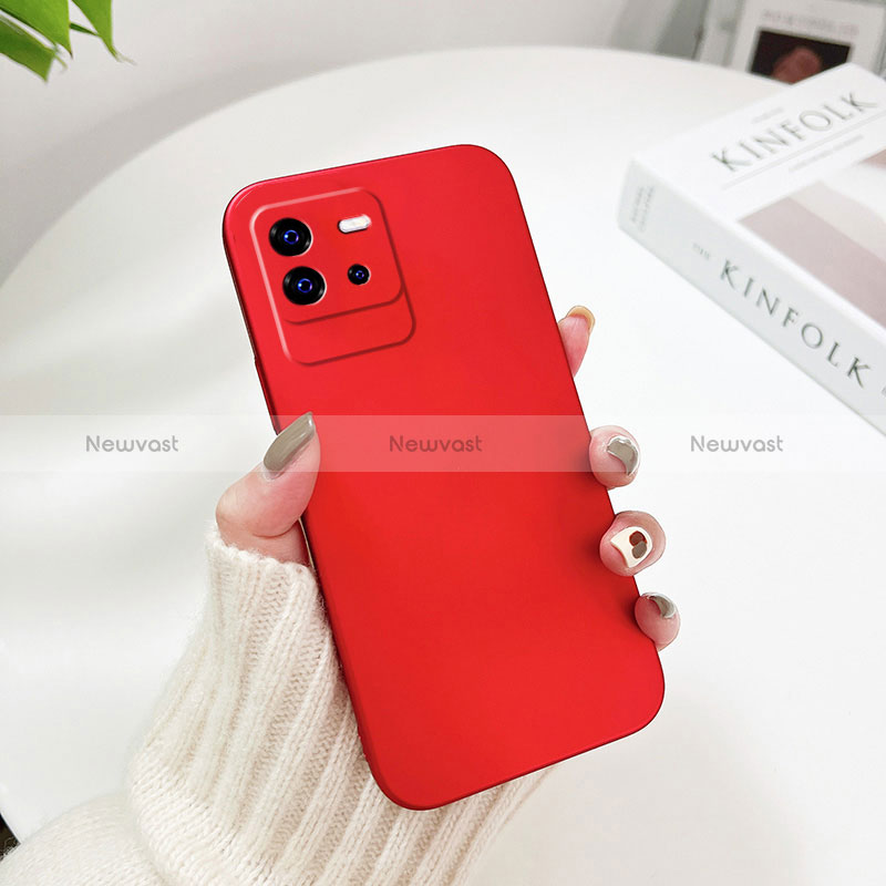 Hard Rigid Plastic Matte Finish Case Back Cover YK2 for Vivo iQOO Neo6 5G Red