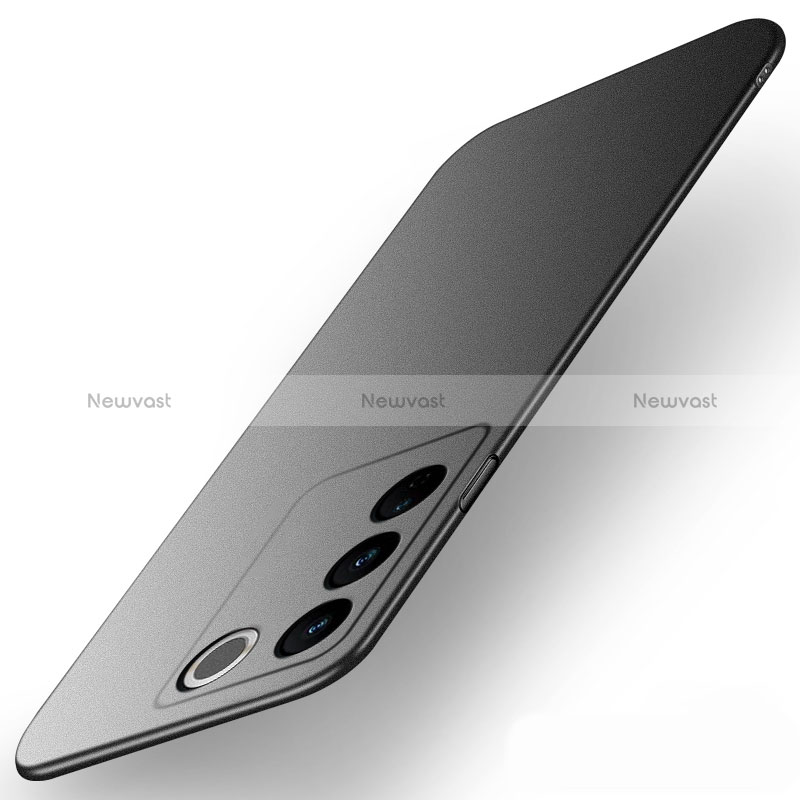 Hard Rigid Plastic Matte Finish Case Back Cover YK2 for Vivo V27 5G Black