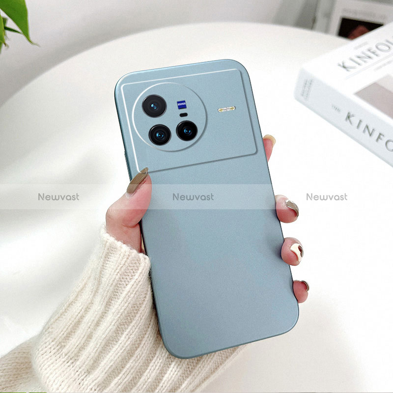 Hard Rigid Plastic Matte Finish Case Back Cover YK2 for Vivo X80 5G Sky Blue