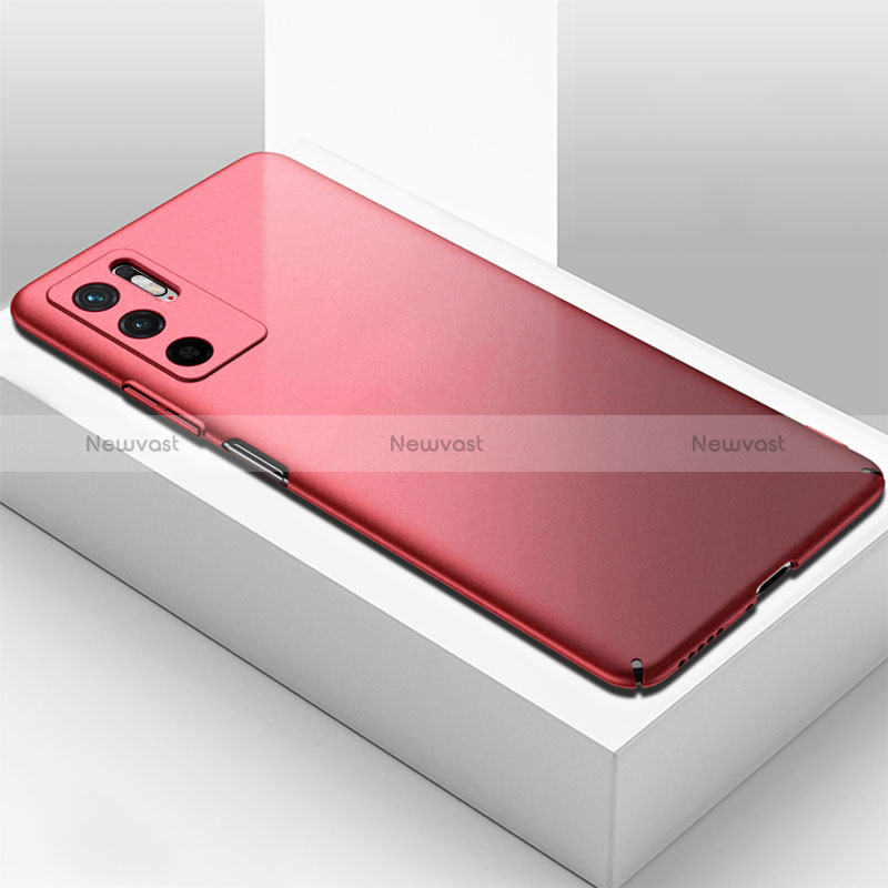 Hard Rigid Plastic Matte Finish Case Back Cover YK2 for Xiaomi Redmi Note 10 5G Red