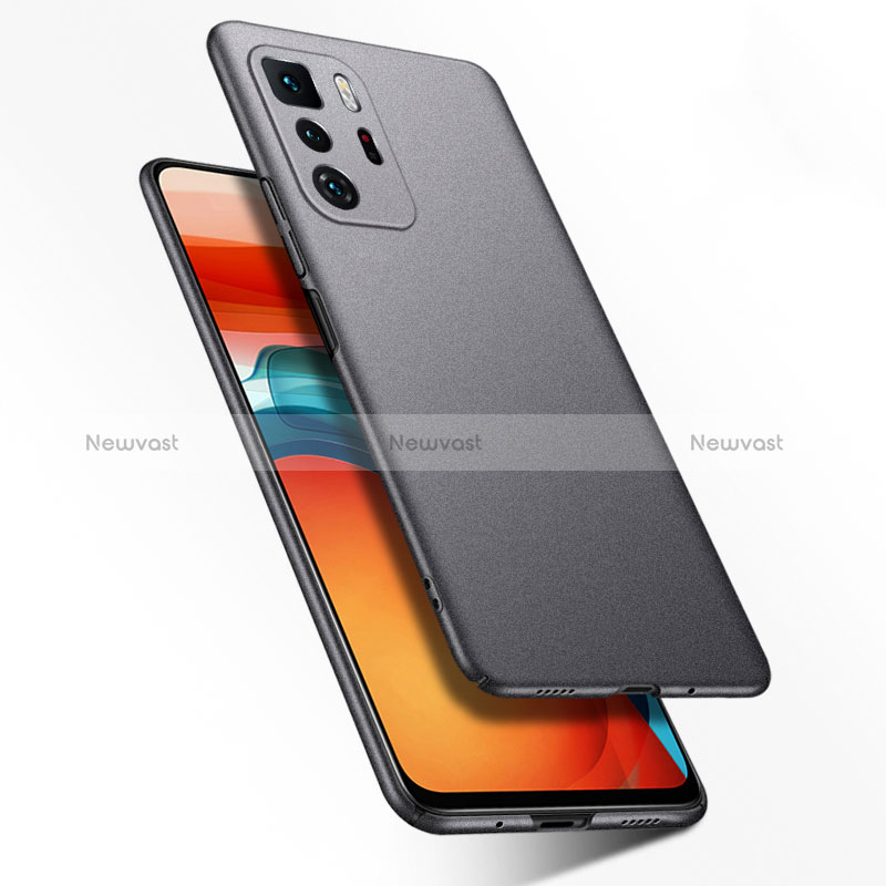 Hard Rigid Plastic Matte Finish Case Back Cover YK2 for Xiaomi Redmi Note 10 Pro 5G Gray