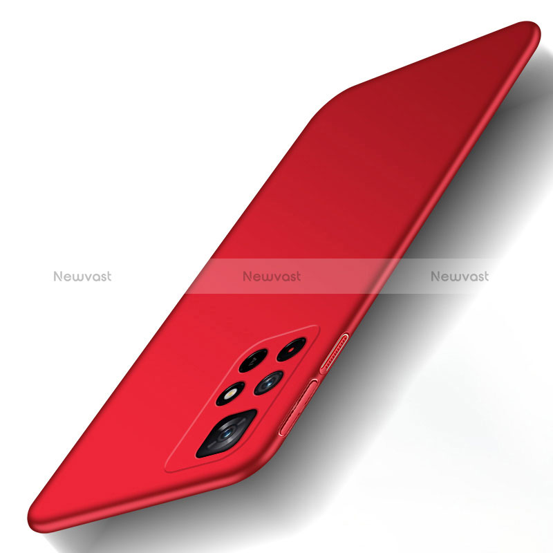 Hard Rigid Plastic Matte Finish Case Back Cover YK2 for Xiaomi Redmi Note 11 5G Red
