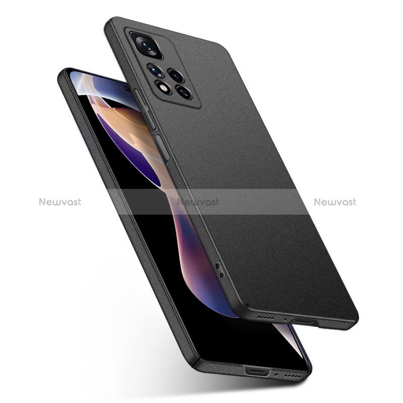 Hard Rigid Plastic Matte Finish Case Back Cover YK2 for Xiaomi Redmi Note 11 Pro+ Plus 5G Black